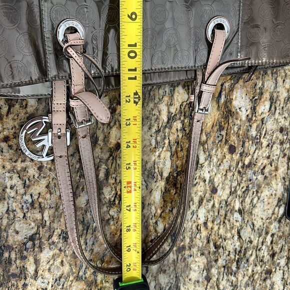 Michael Kors Jet Set East West Mirror Metallic Bronze Color Tote - Picture 5 of 12